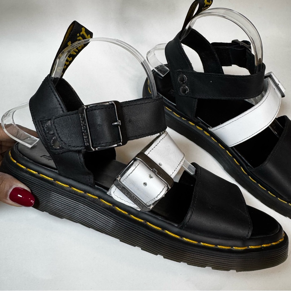 Dr. Martens Gryphon Contrast Leather Strap Sandals - Picture 2 of 7